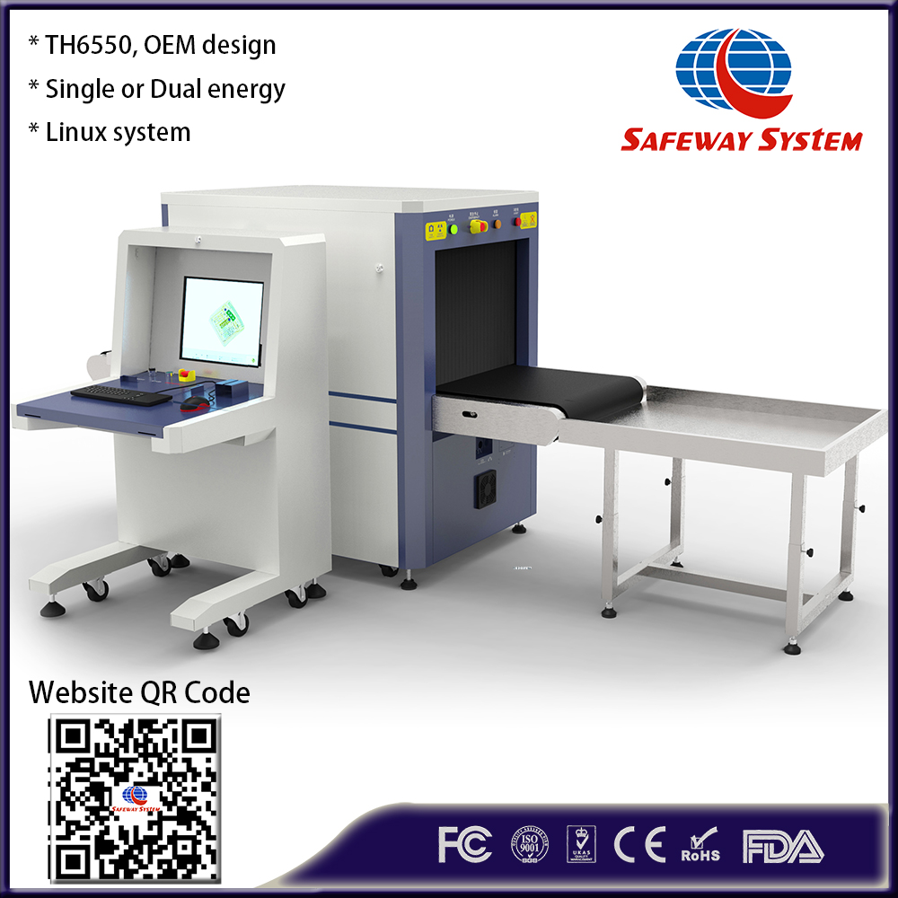 Scanner de bagagem multilíngue X Ray com CE, aprovado pela FDA ZA6550